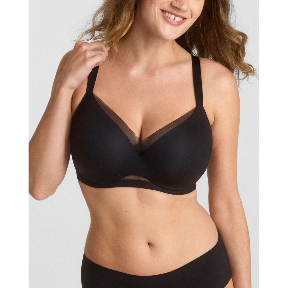 NWOT HoneyLove 34DDD(F)/G Black Crossover LiftWear Bra Adjustable